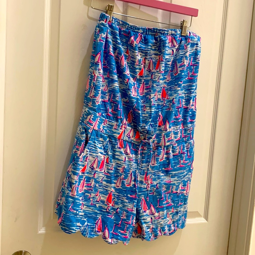 Lilly Pulitzer Jace strapless sailboat romper